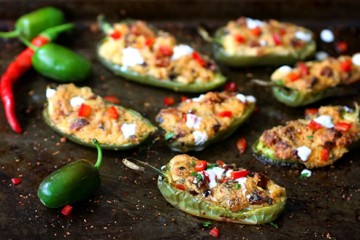 Recipe: Cheese And Chorizo Stuffed Baked Jalepeno Peppers