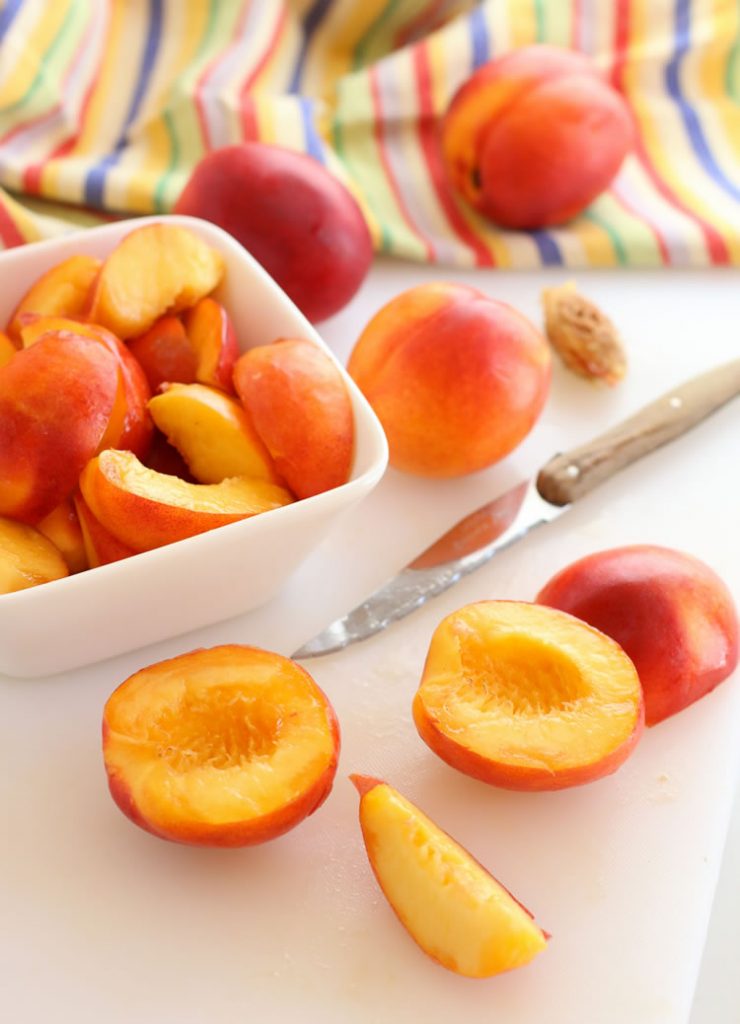 prepping nectarines