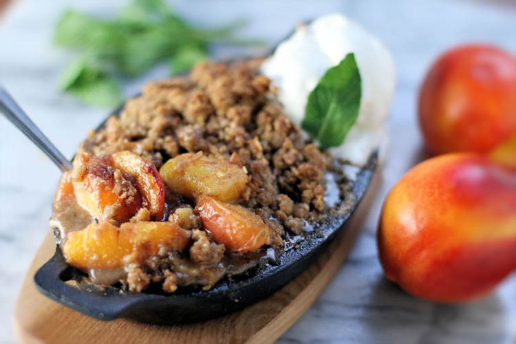 Nectarine Crisp Recipe | www.onbetterliving.com