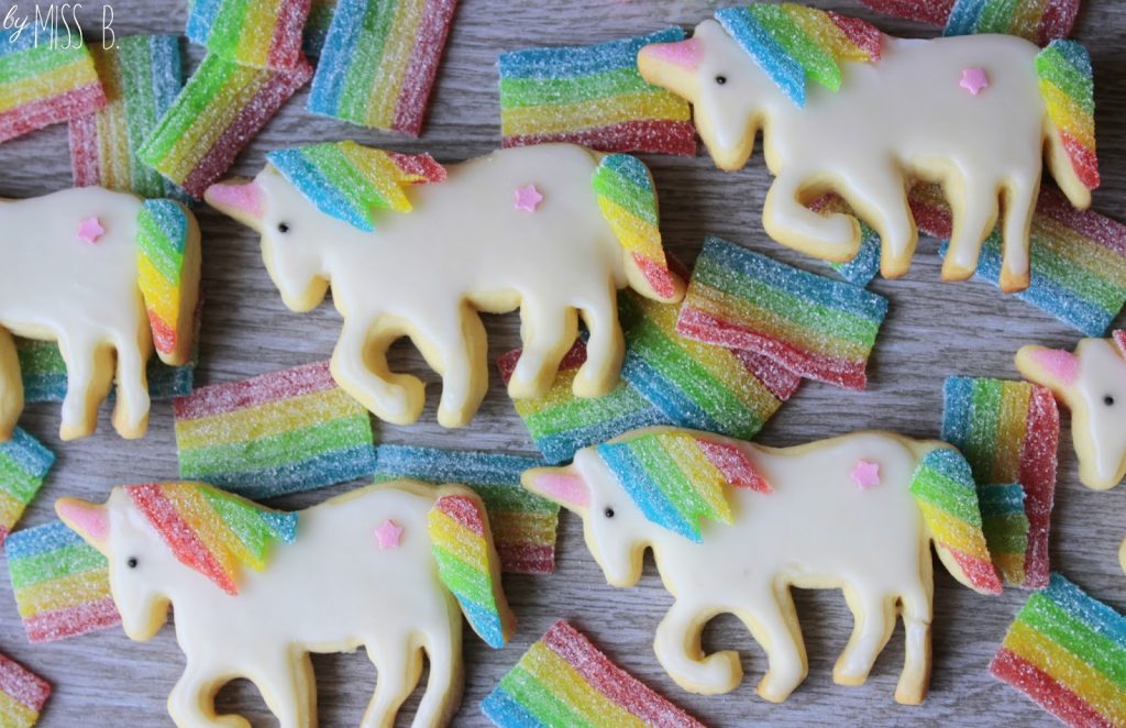 Rainbow Unicorn Cookies