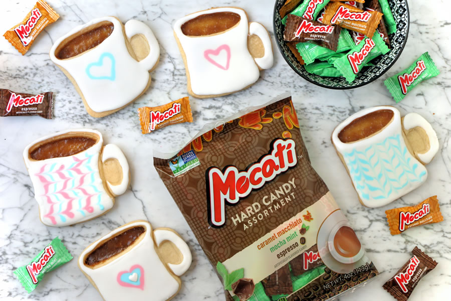 Stained Glass Coffee Mug Cookie Recipe With Mocati | https://onbetterliving.com