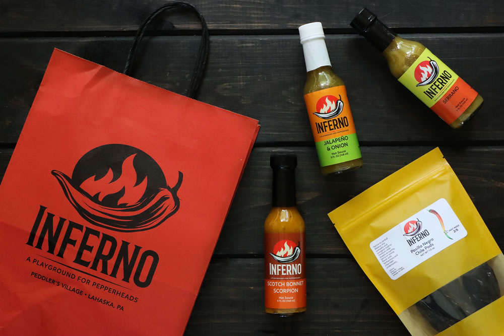 Inferno Hot Sauce Shop at 161 Peddlers Village, Lahaska, PA 18931