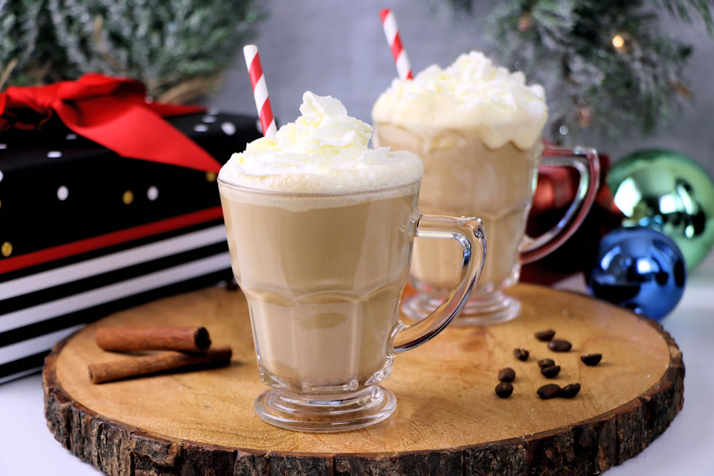 Eggnog latte coffee recipe